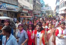 খিন্নীতলা কালির ঘট বিসর্জনের শোভাযাত্রা