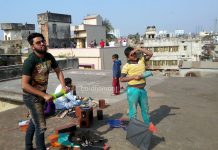 ব্যাপক হাওয়া, ছাদে ছাদে ভীড়, বর্ধমানের আকাশ জুড়ে ঘুড়ি