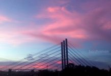 পড়ন্ত বিকেলে বর্ধমানের ঝুলন্ত রেলওয়ে ওভারব্রিজ