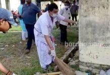 ঝাড়ু হাতে হাসপাতাল সাফাই অভিযানে মন্ত্রী স্বপন দেবনাথ