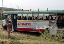 বর্ধমানের মালকিতায় দ্রুতগতির বাসের চাকা খুলে জখম ৮ যাত্রী