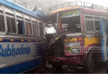 ভাতাড়ে ২টি বাসের মুখোমুখি সংঘর্ষে জখম ৩০