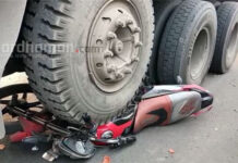 পানাগড়ে ট্রাকের চাকায় পিষ্ট বাইক, গুরুতর বাইক আরোহী