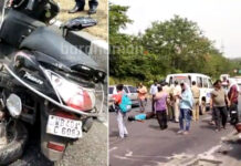 দুর্গাপুরের ডিভিসি মোড়ে ট্রাকের ধাক্কায় মৃত স্কুটি চালক
