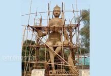 দুর্গাপুরের স্টিল টাউনশিপে হচ্ছে ৪০ ফুটের সরস্বতী প্রতিমা