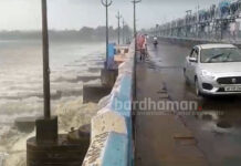 হলুদ সতর্কতা জারী দামোদরের নিম্ন তীরবর্তী জেলাগুলিতে